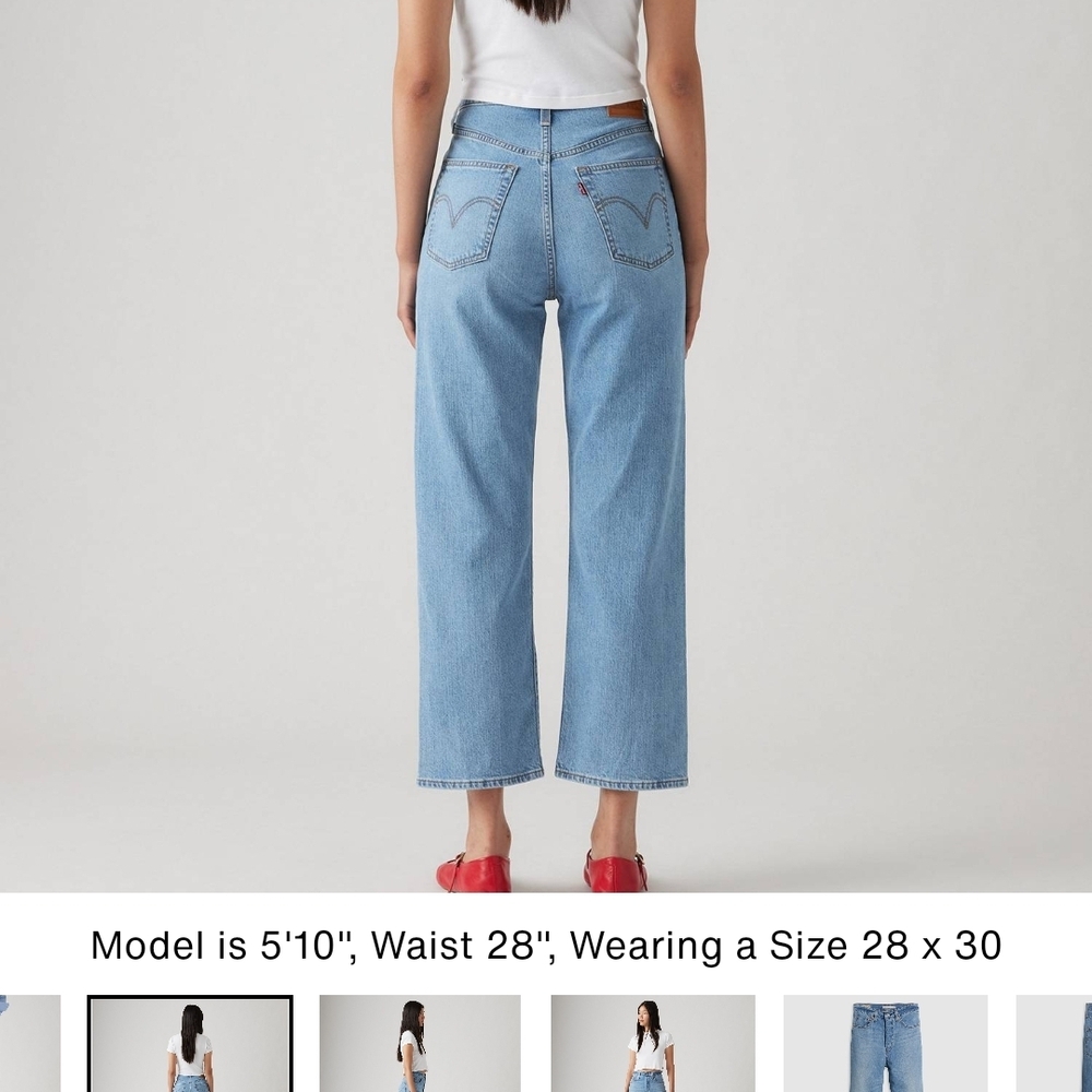 Levi's Ribcage Mid-wash Lightweight Ankle Length Jeans - Picture 3 of 9